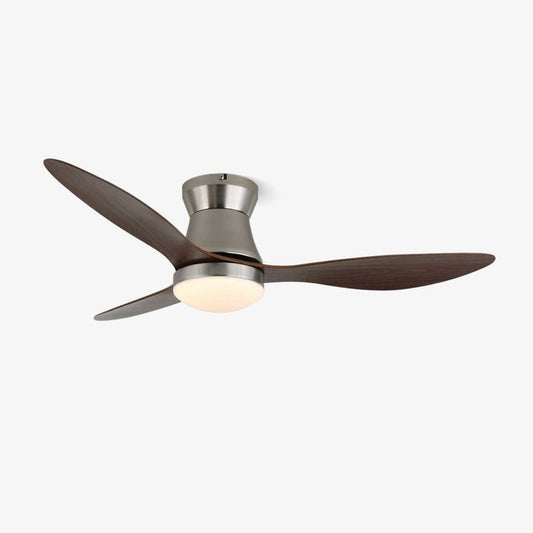 42-Inch Brushed Nickel LED Ceiling Fan with Walnut Blades