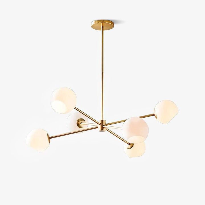 6-Light Staggered Glass Orb Chandelier