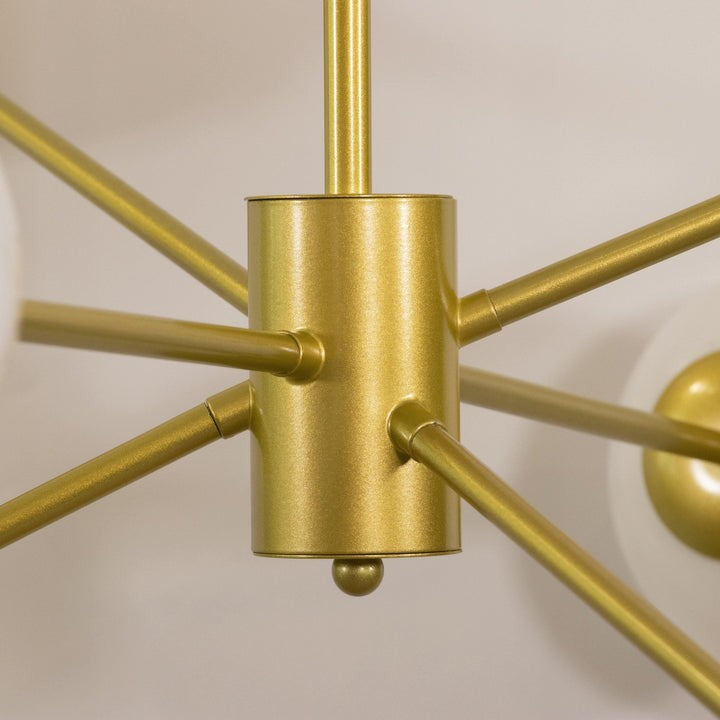 6-Light Staggered Glass Orb Chandelier