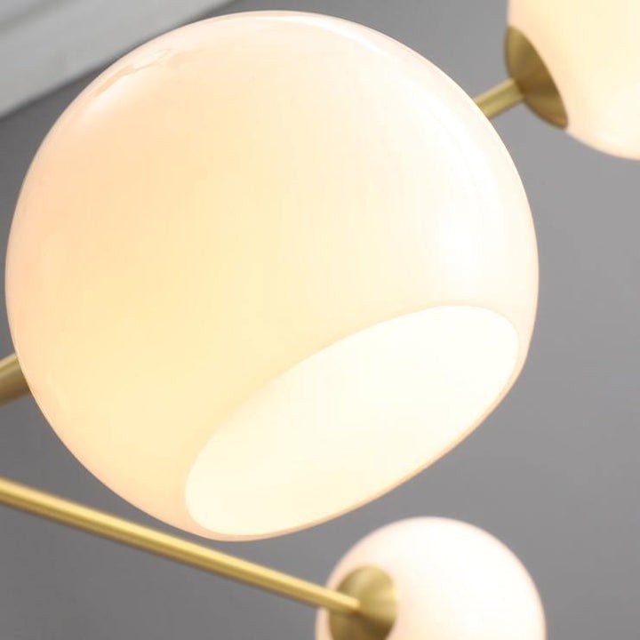 6-Light Staggered Glass Orb Chandelier