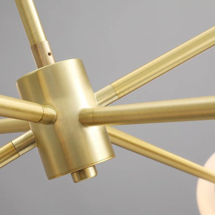 6-Light Staggered Glass Orb Chandelier