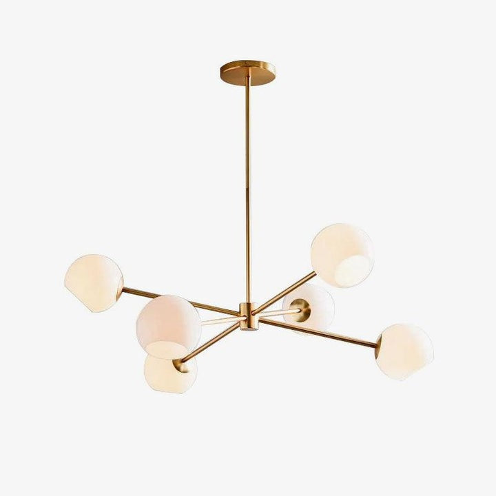 6-Light Staggered Glass Orb Chandelier