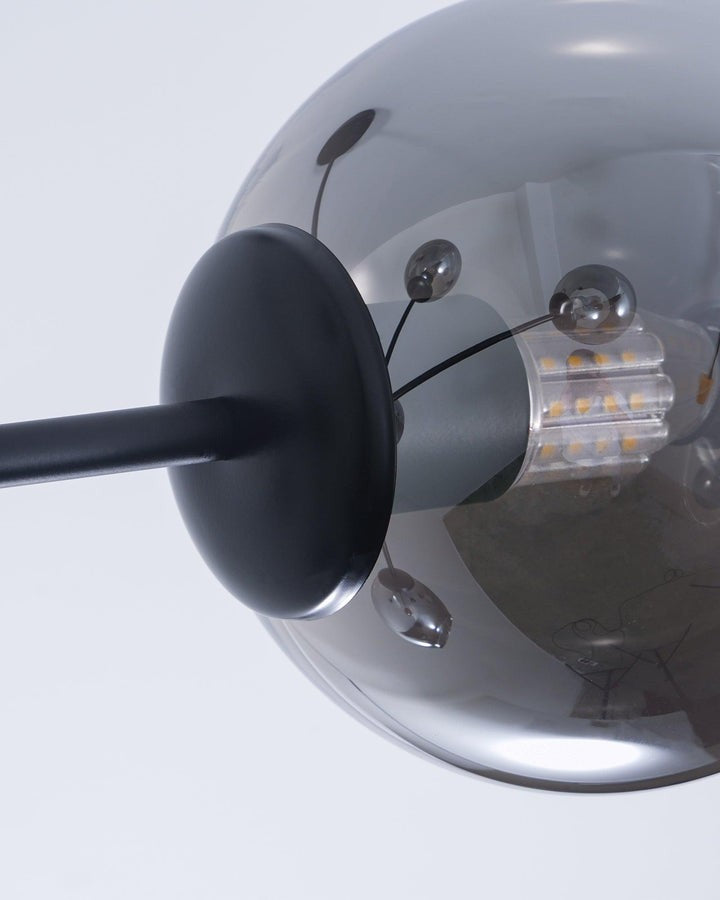 6-Light Staggered Glass Orb Chandelier