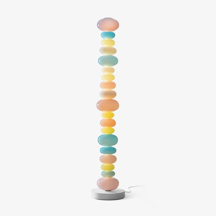 Colorful Marble & Glass LED Floor Lamp