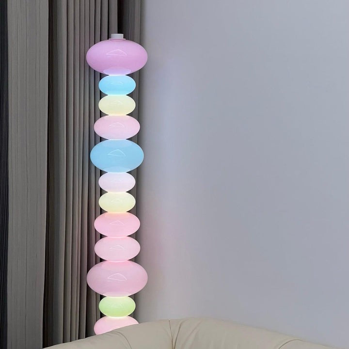 Colorful Marble & Glass LED Floor Lamp