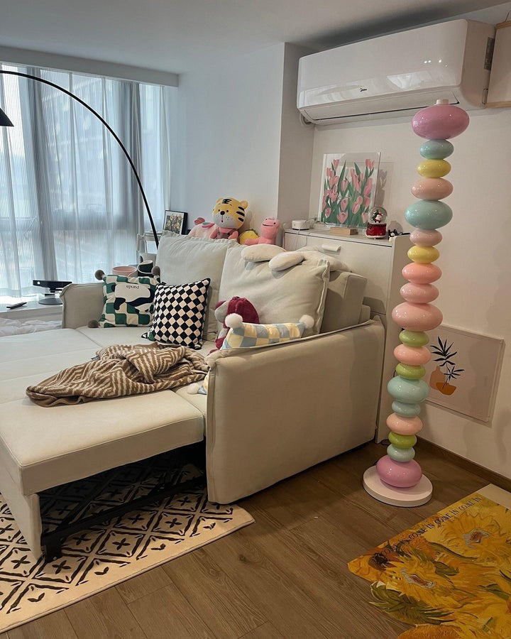 Colorful Marble & Glass LED Floor Lamp