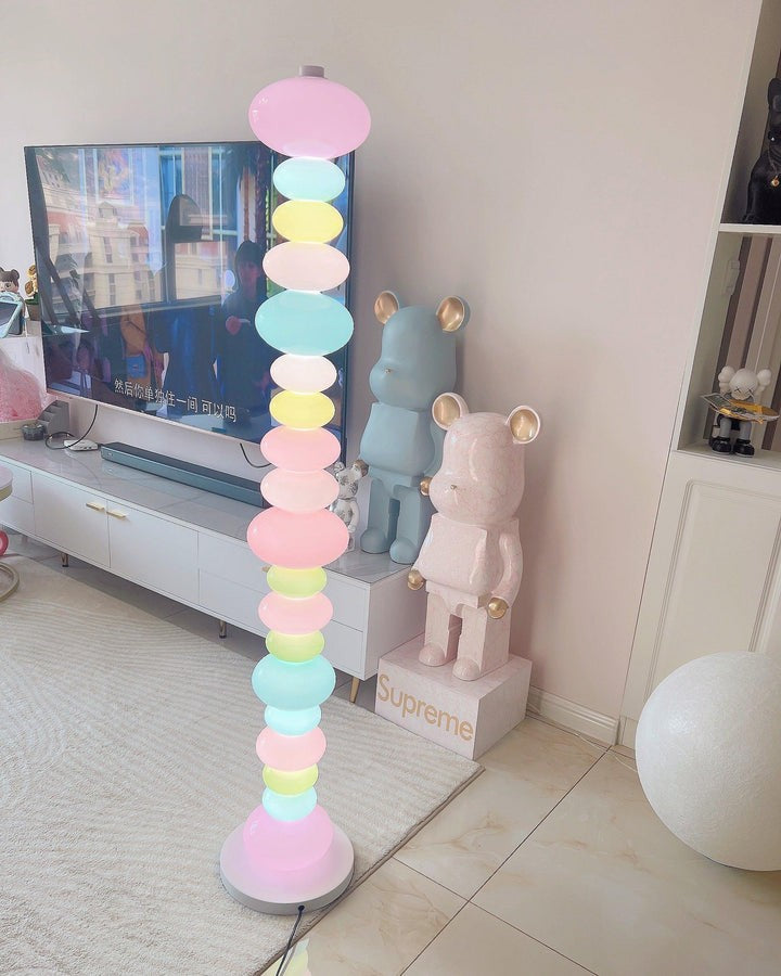 Colorful Marble & Glass LED Floor Lamp