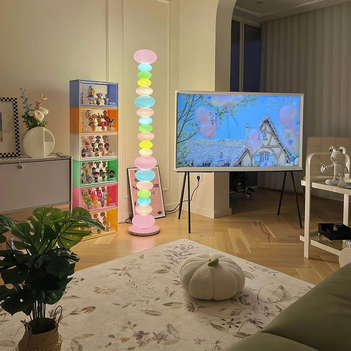 Colorful Marble & Glass LED Floor Lamp