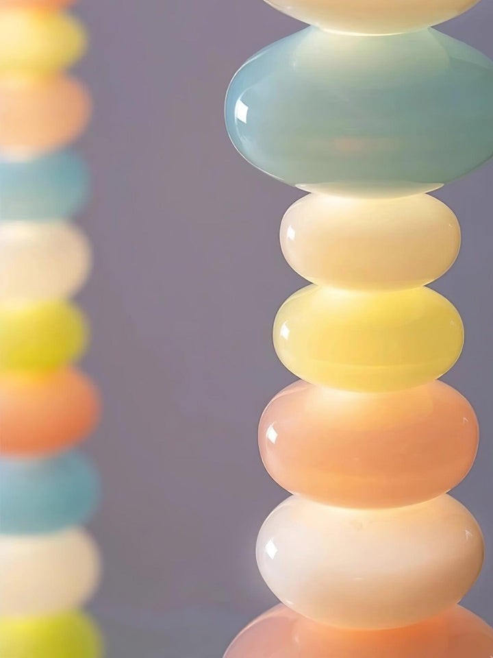Colorful Marble & Glass LED Floor Lamp