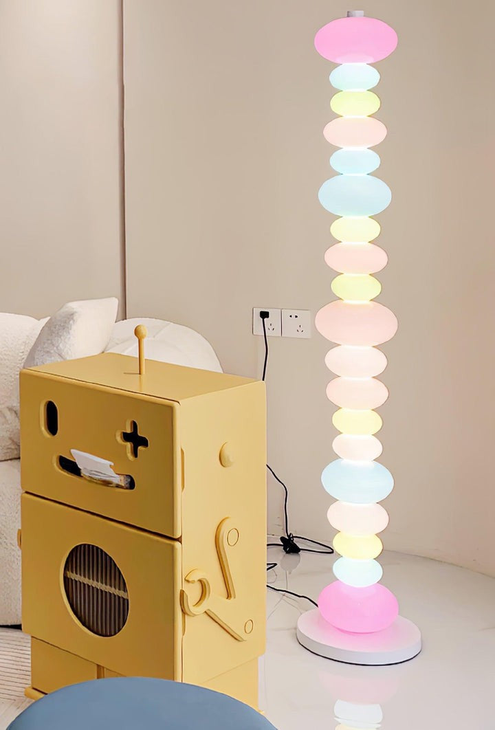 Colorful Marble & Glass LED Floor Lamp