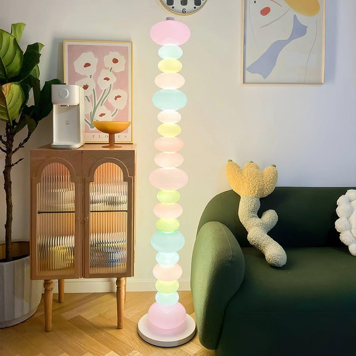 Colorful Marble & Glass LED Floor Lamp