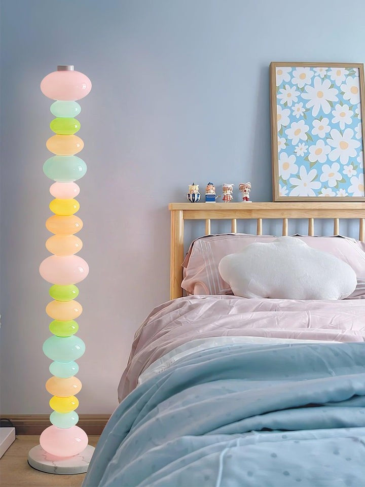 Colorful Marble & Glass LED Floor Lamp