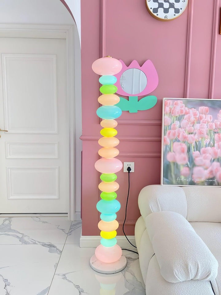 Colorful Marble & Glass LED Floor Lamp