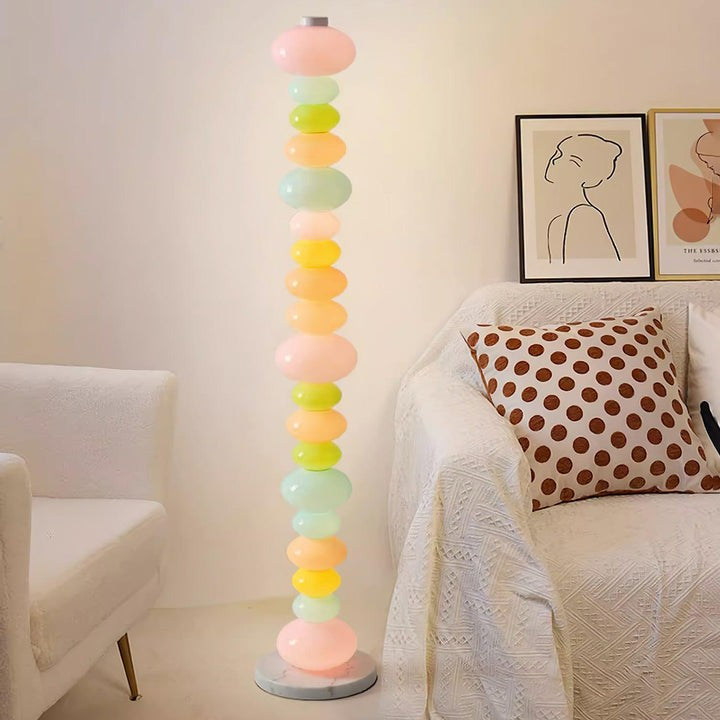 Colorful Marble & Glass LED Floor Lamp