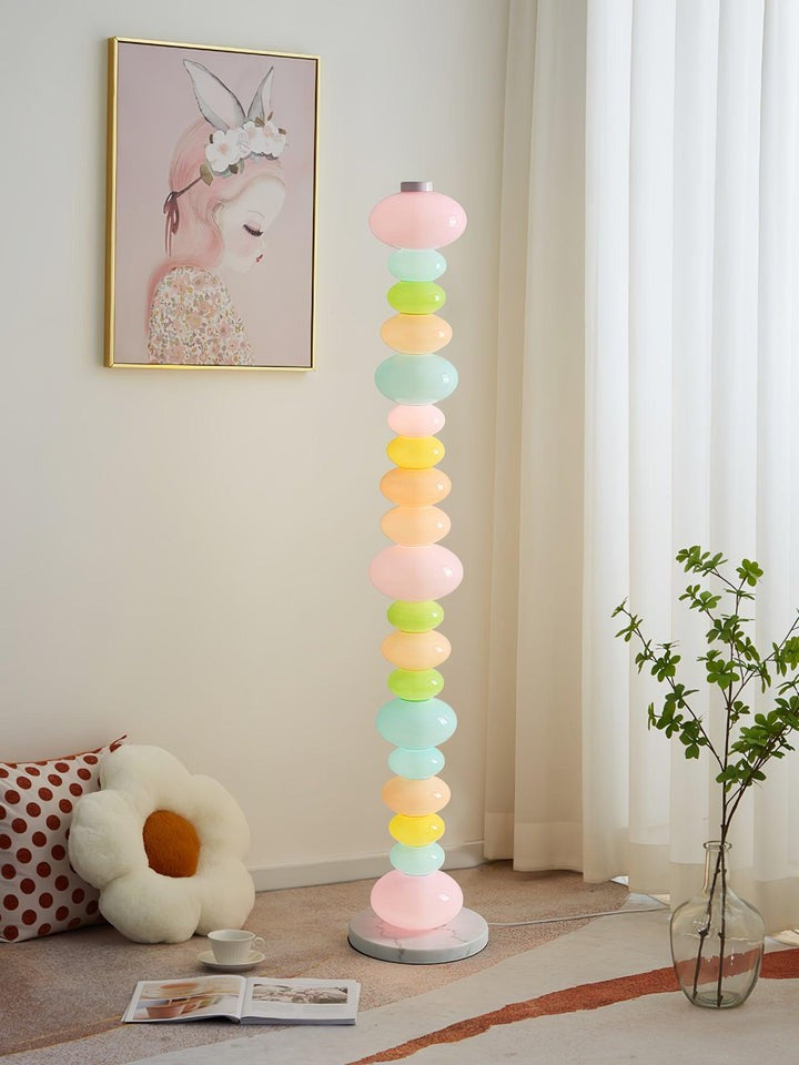 Colorful Marble & Glass LED Floor Lamp