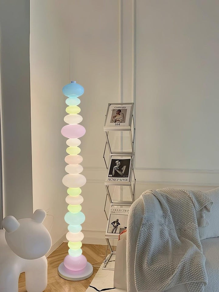 Colorful Marble & Glass LED Floor Lamp