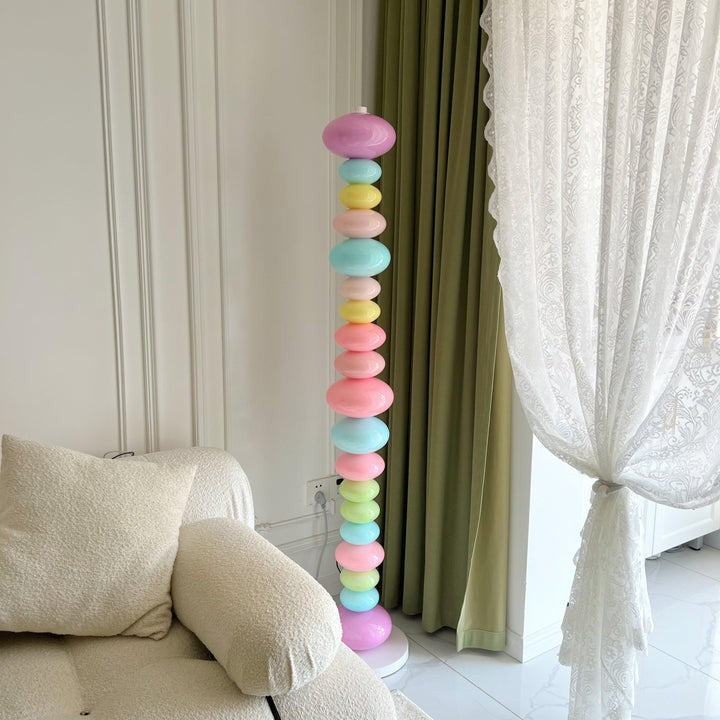 Colorful Marble & Glass LED Floor Lamp