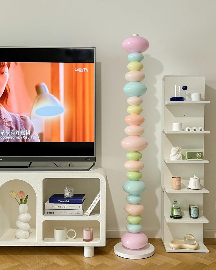 Colorful Marble & Glass LED Floor Lamp