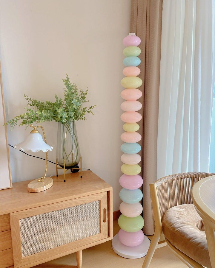 Colorful Marble & Glass LED Floor Lamp