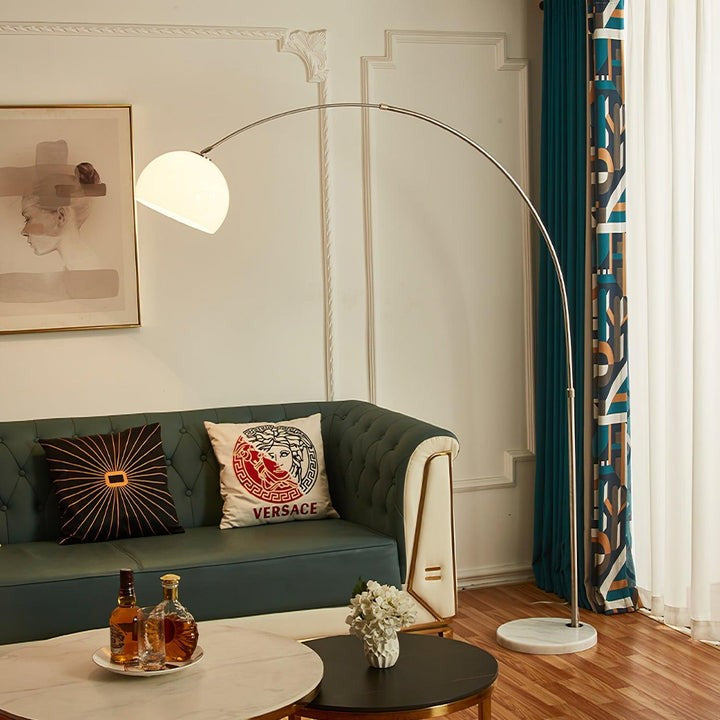 Adjustable Arched Marble LED Floor Lamp