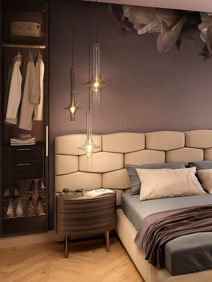 Adjustable Borosilicate Glass LED Suspension Lamp