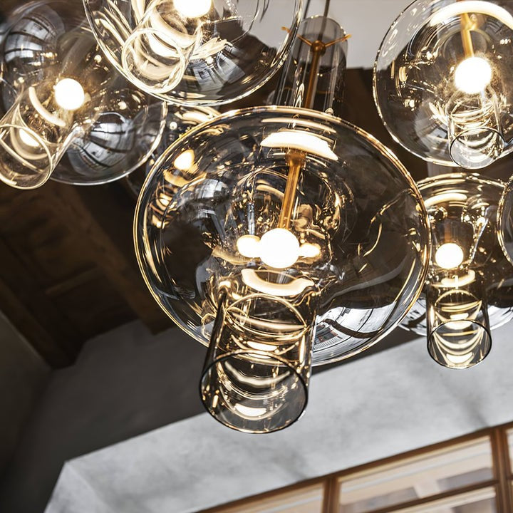Adjustable Borosilicate Glass LED Suspension Lamp
