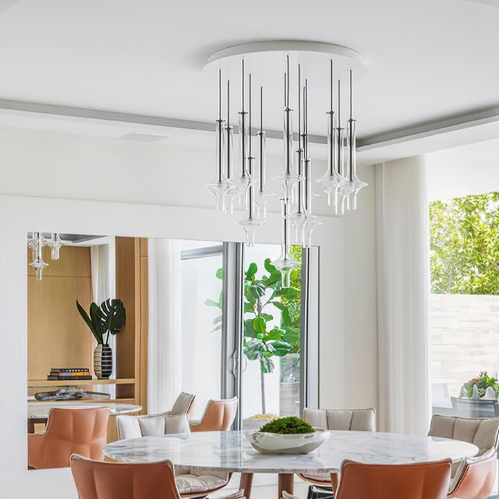 Adjustable Borosilicate Glass LED Suspension Lamp