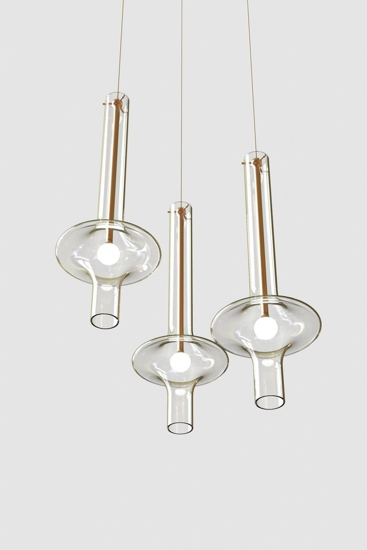 Adjustable Borosilicate Glass LED Suspension Lamp