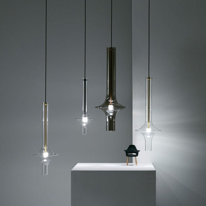 Adjustable Borosilicate Glass LED Suspension Lamp