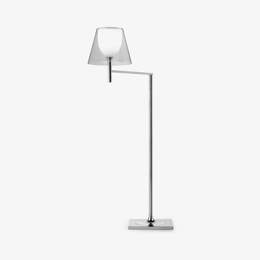 Adjustable Chrome Floor Lamp with Acrylic Shade