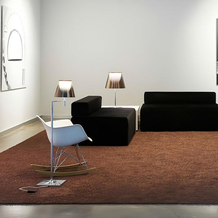 Adjustable Chrome Floor Lamp with Acrylic Shade