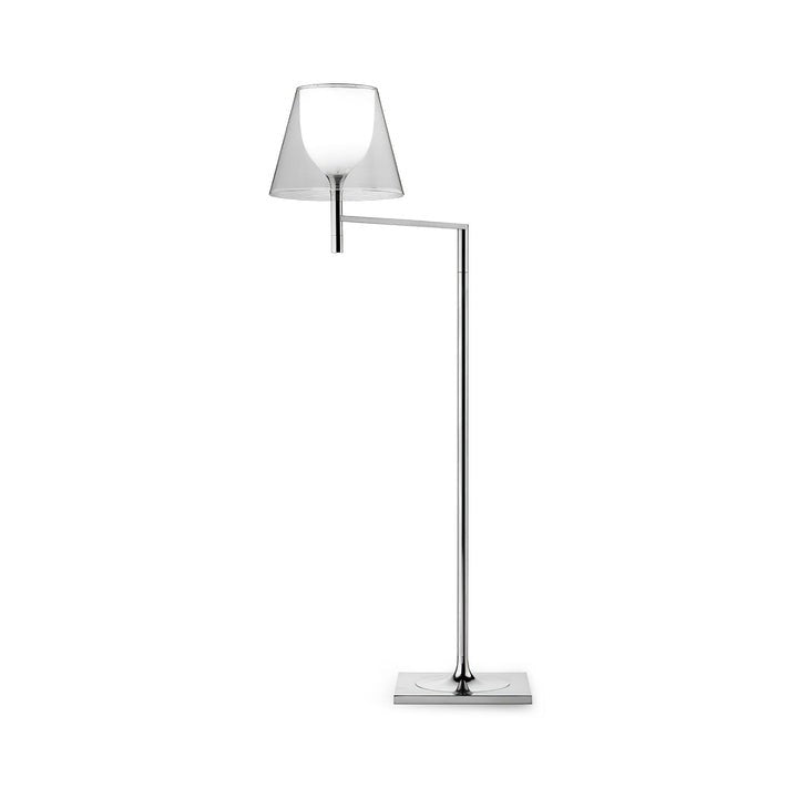 Adjustable Chrome Floor Lamp with Acrylic Shade