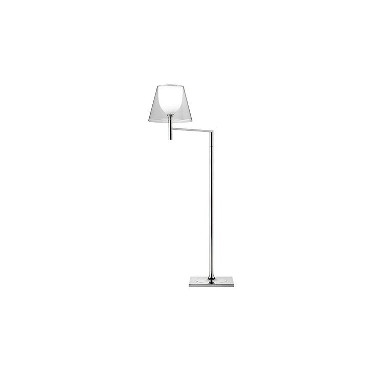 Adjustable Chrome Floor Lamp with Acrylic Shade