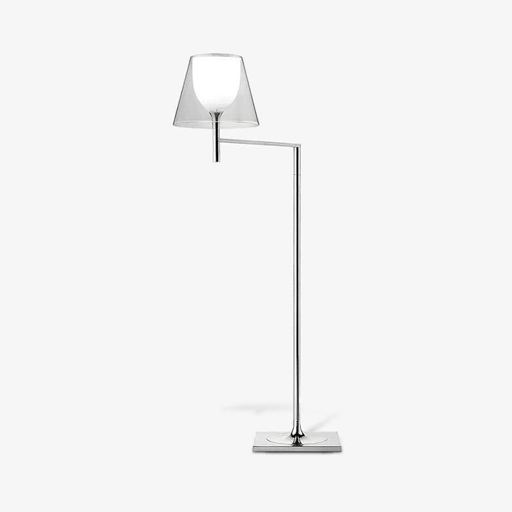 Adjustable Chrome Floor Lamp with Acrylic Shade