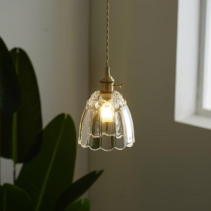 Adjustable Clear Glass Farmhouse Pendant Light