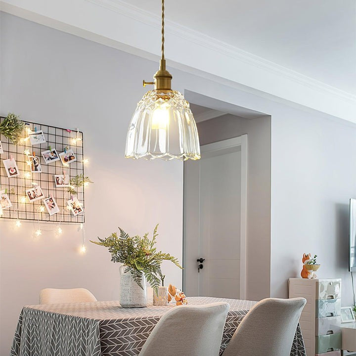 Adjustable Clear Glass Farmhouse Pendant Light