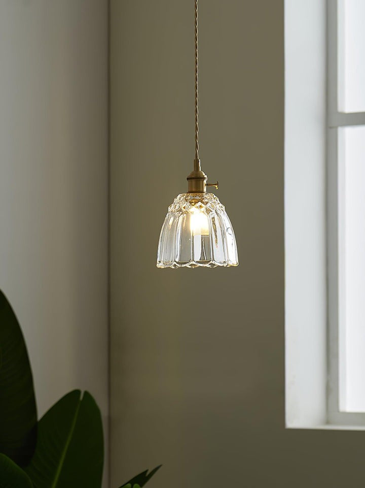 Adjustable Clear Glass Farmhouse Pendant Light