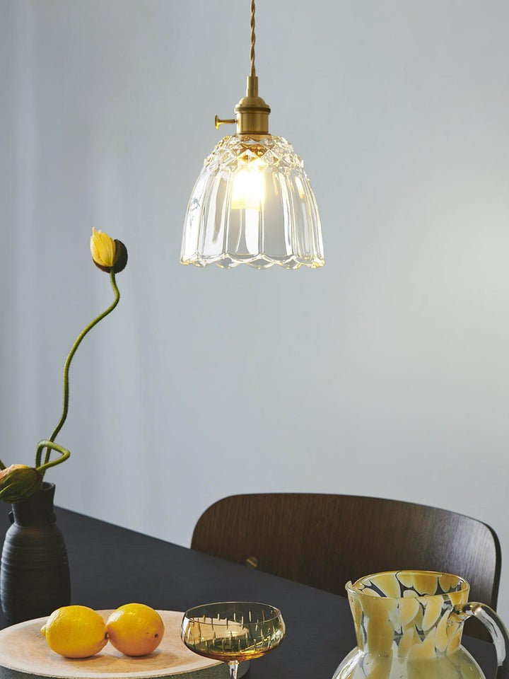 Adjustable Clear Glass Farmhouse Pendant Light
