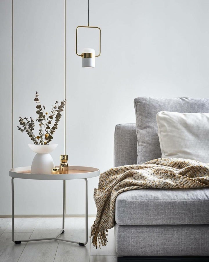 Adjustable Frosted Glass Pendant Ceiling Light