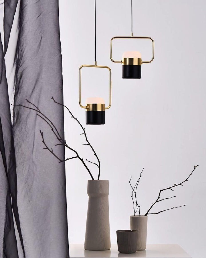 Adjustable Frosted Glass Pendant Ceiling Light