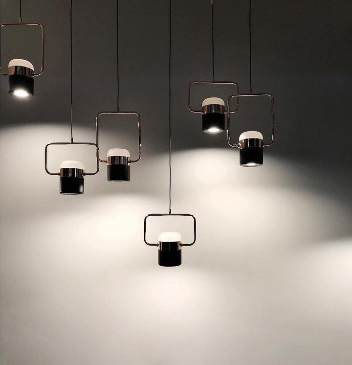 Adjustable Frosted Glass Pendant Ceiling Light