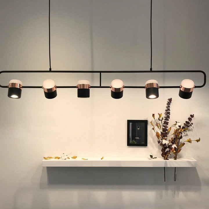 Adjustable Frosted Glass Pendant Ceiling Light