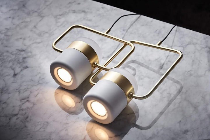Adjustable Frosted Glass Pendant Ceiling Light