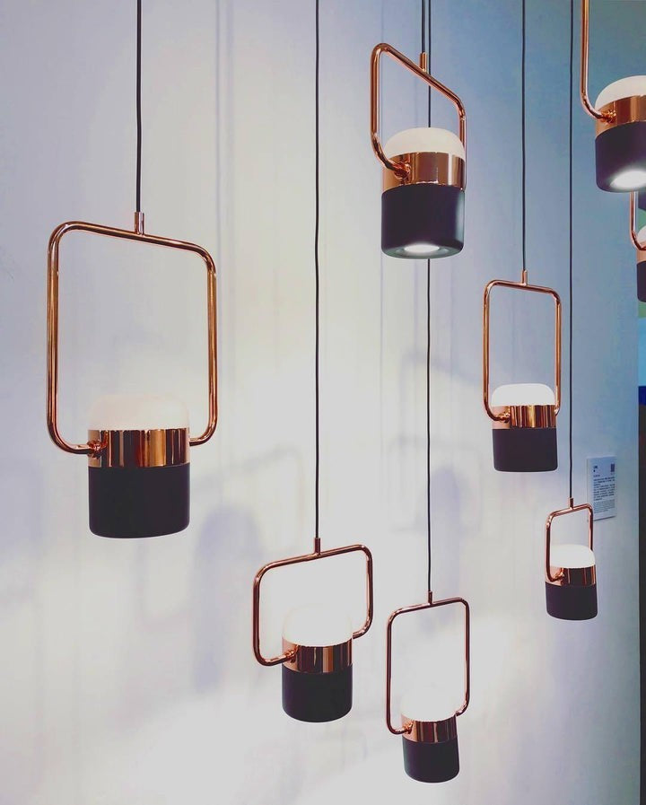 Adjustable Frosted Glass Pendant Ceiling Light