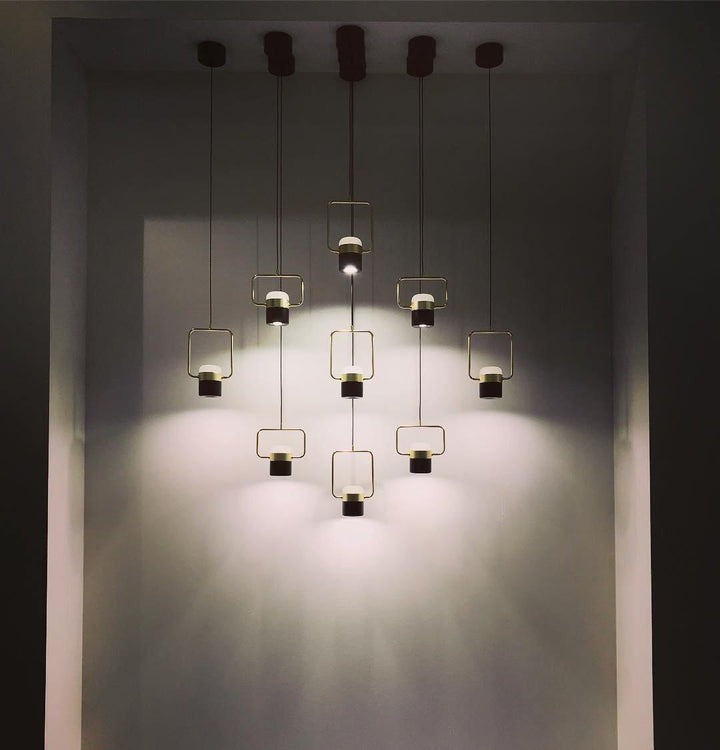 Adjustable Frosted Glass Pendant Ceiling Light