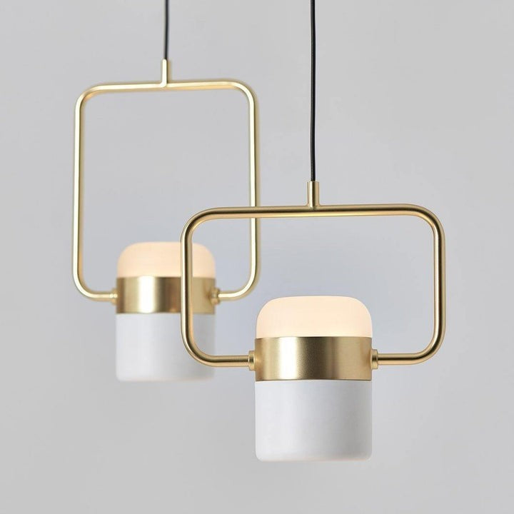 Adjustable Frosted Glass Pendant Ceiling Light