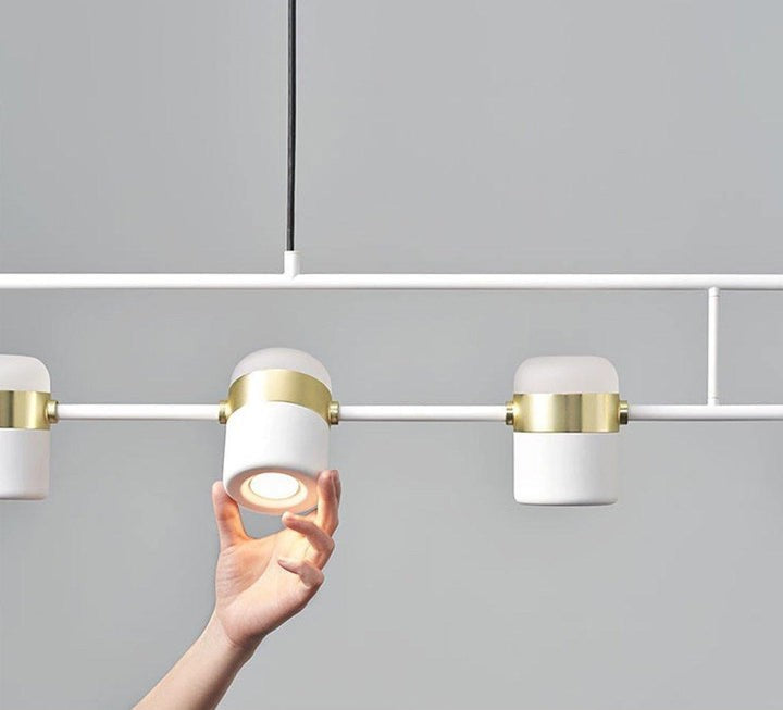 Adjustable Frosted Glass Pendant Ceiling Light