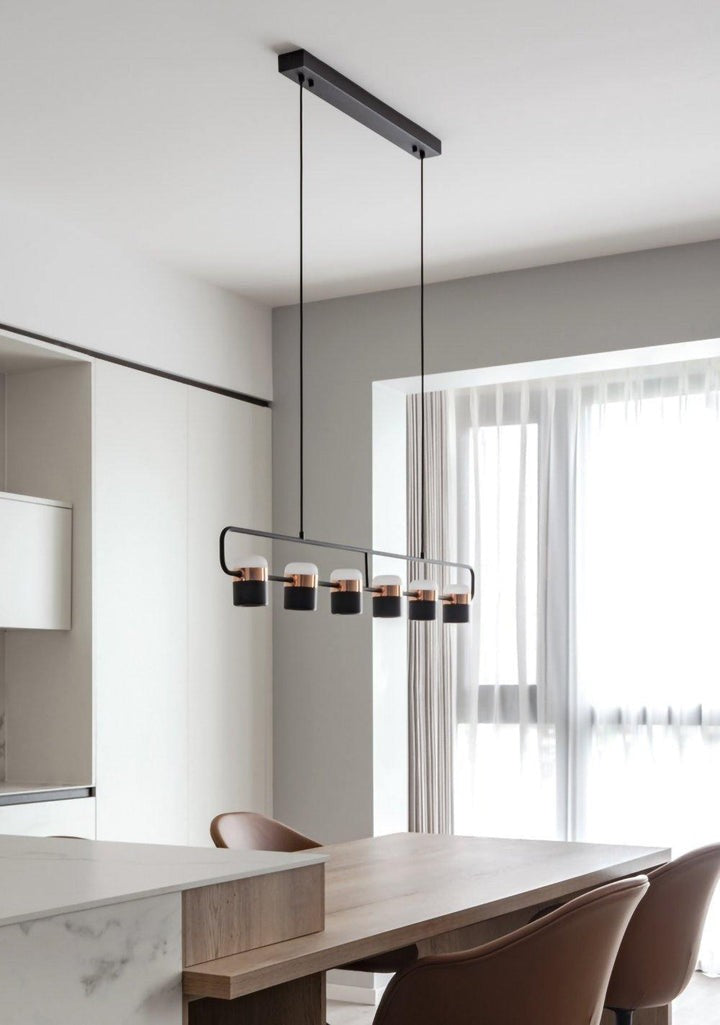 Adjustable Frosted Glass Pendant Ceiling Light