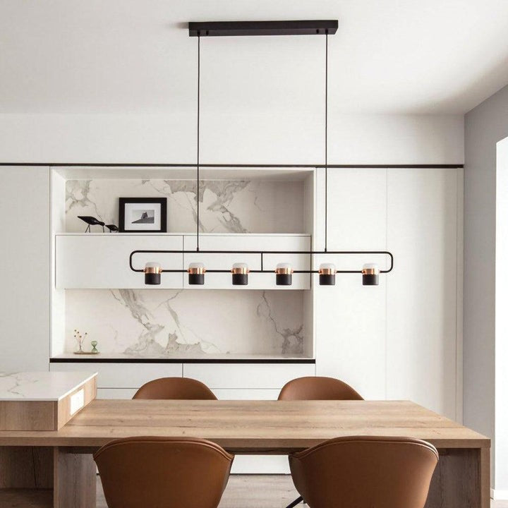 Adjustable Frosted Glass Pendant Ceiling Light