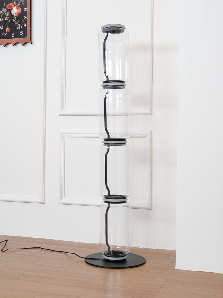 Adjustable Hand-Blown Glass LED Floor Lamp